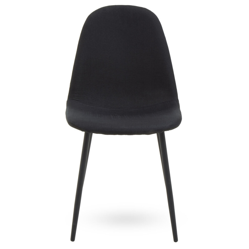 Premier Housewares Salford Black Fabric Dining Chair