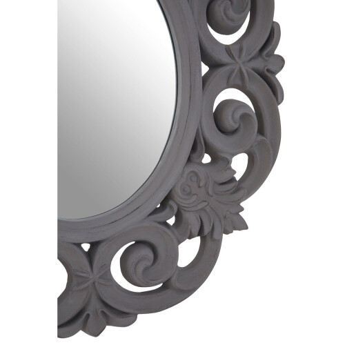 Premier Housewares Premier Housewares Antique Grey Scroll Design Wall Mirror 2