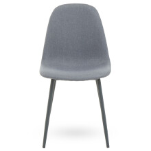 Dining Chair with Grey Powder Legs, Easy to Clean Velvet Accent Chair, High-Back Comfy Armchair