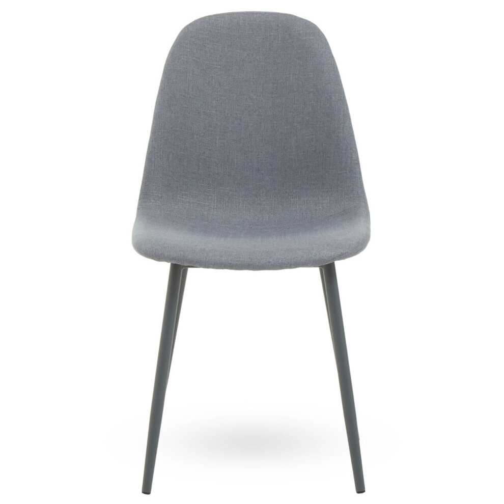 Premier Housewares Dining Chair With Powder Legs, Easy To Clean Velvet Accent Chair, High-Back Comfy Armchair Grey