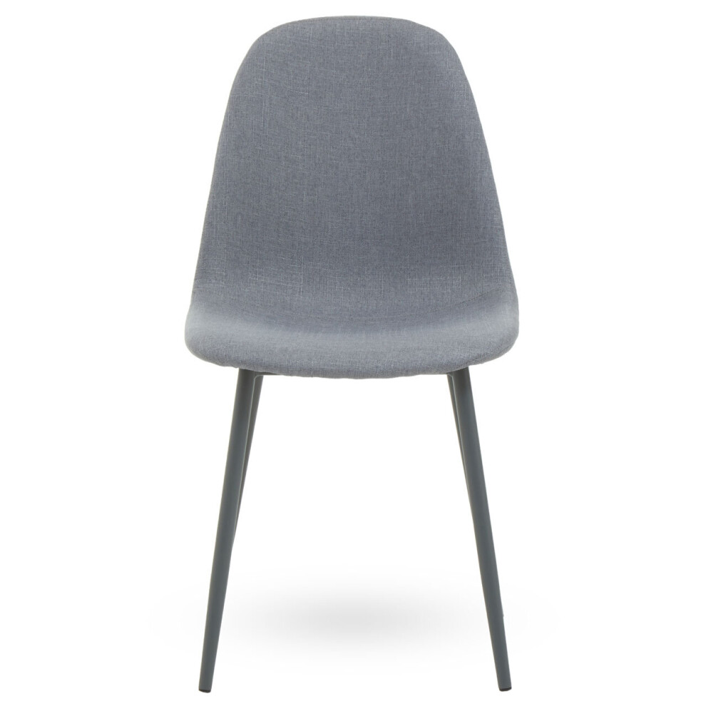 Interiors By Premier Salford Dining Chair With Grey Powder Legs