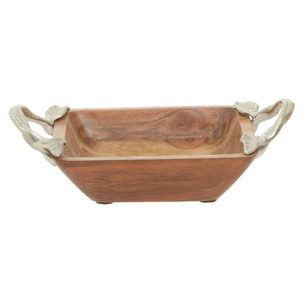 Vine Acacia Wood Square Dish, Sustainable Acacia Wood