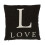 Premier Housewares Premier Housewares Words 'Love' Black Cushion 1