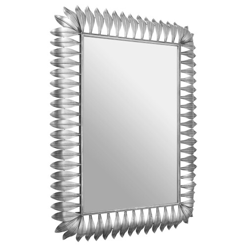 Premier Housewares Premier Housewares Merlin Silver Leaf Frame Wall Mirror 1