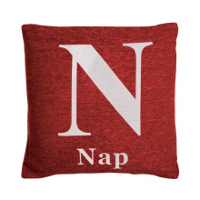 Premier Housewares Words 'Nap' Red Cushion
