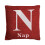 Premier Housewares Premier Housewares Words 'Nap' Red Cushion 1