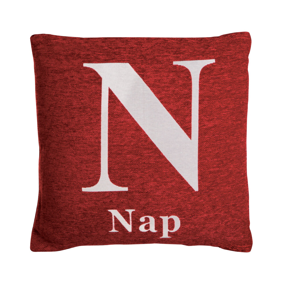 Nap Words Black Cushion