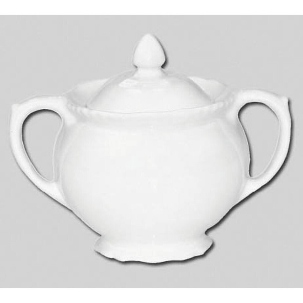 Premier Housewares Embossed Sugar Bowl White