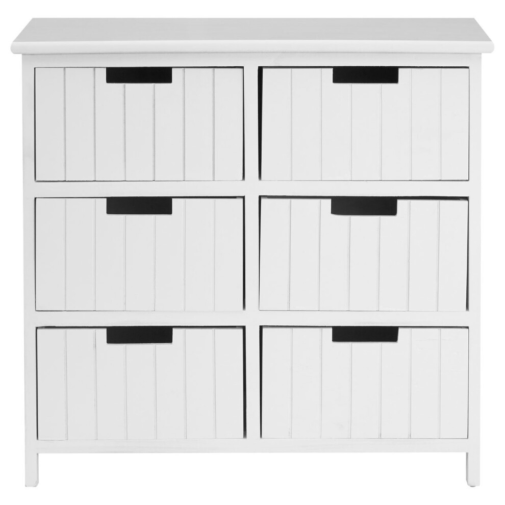 Premier Housewares New England Mdf 6 Drawers Chest White