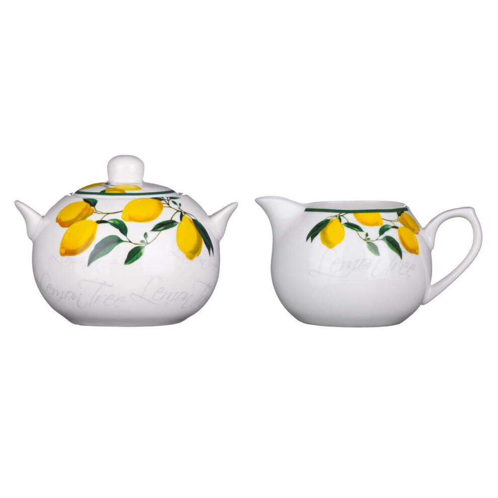 Premier Housewares Lemon Tree Sugar And Set Cream