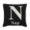 Premier Housewares Premier Housewares Words 'Nap' Black Cushion 1