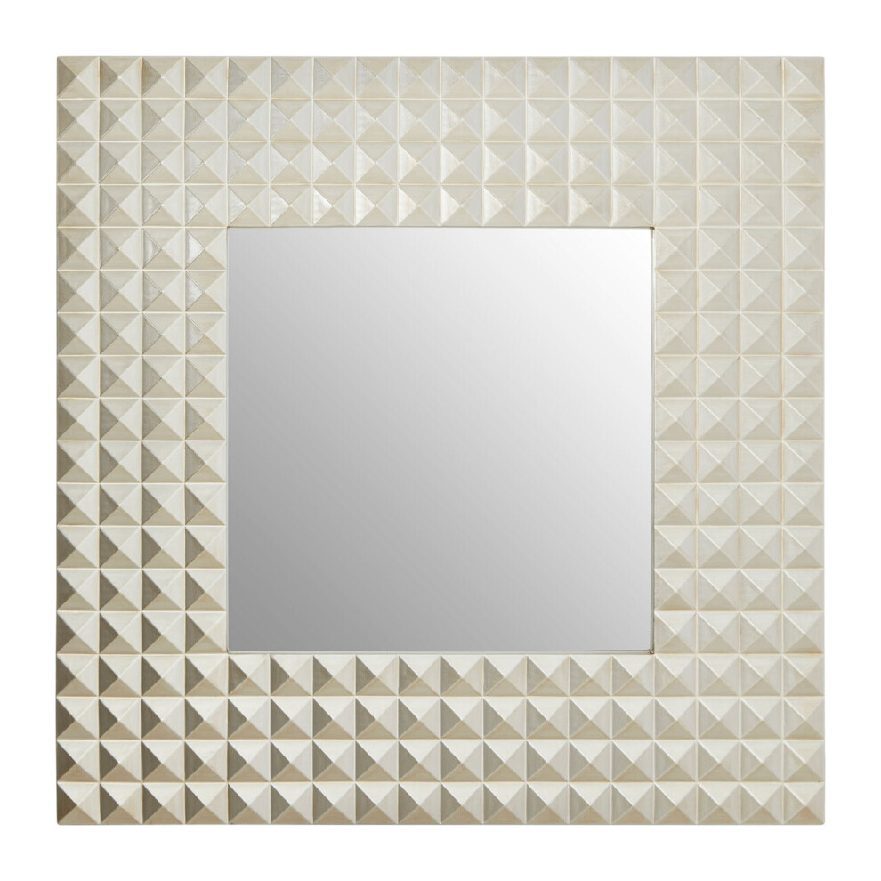 Premier Housewares Champagne Finish 3D Geometric Wall Mirror