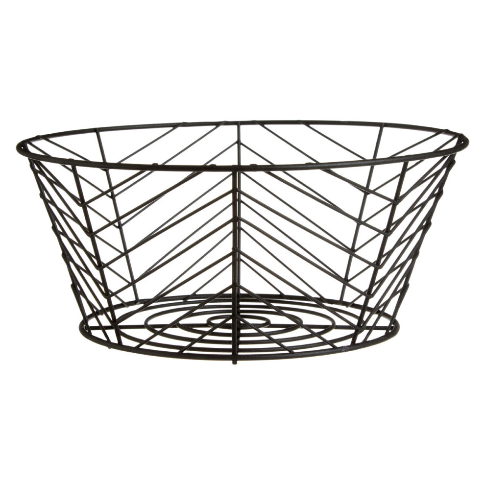 Premier Housewares Vertex Powder Coat Fruit Basket Black