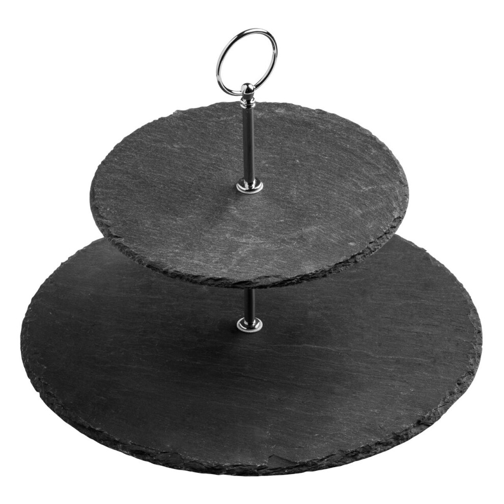 Slate 2 Tier Round Cake Stand