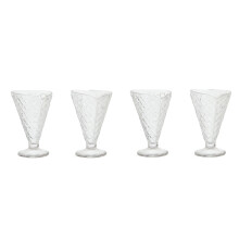 Versatile Set Of Four Tapered Sundae Dishes, Durable Sundae Glasses For Desserts, Elegant Ice Cream Bowls