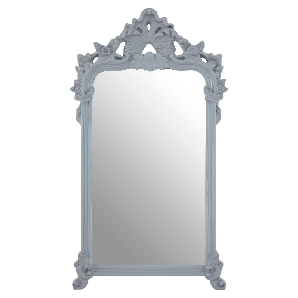 Premier Housewares Grey Wall Mirror With Decorative Crest