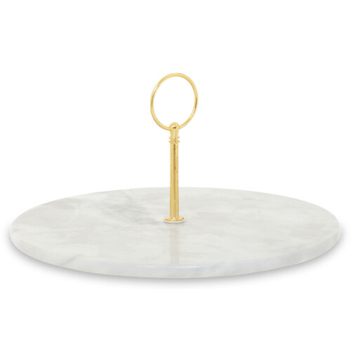 Premier Housewares Premier Housewares Grey Marble Cake Stand 1