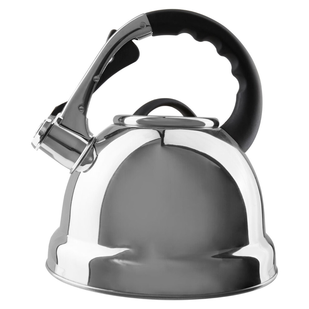 Premier Housewares Mirrored Whistling Kettle - 3.2 Ltr