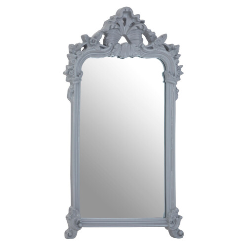 Premier Housewares Premier Housewares Grey Wall Mirror With Decorative Crest 1