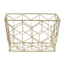 Premier Housewares Vertex Contour Matte Gold Storage Basket