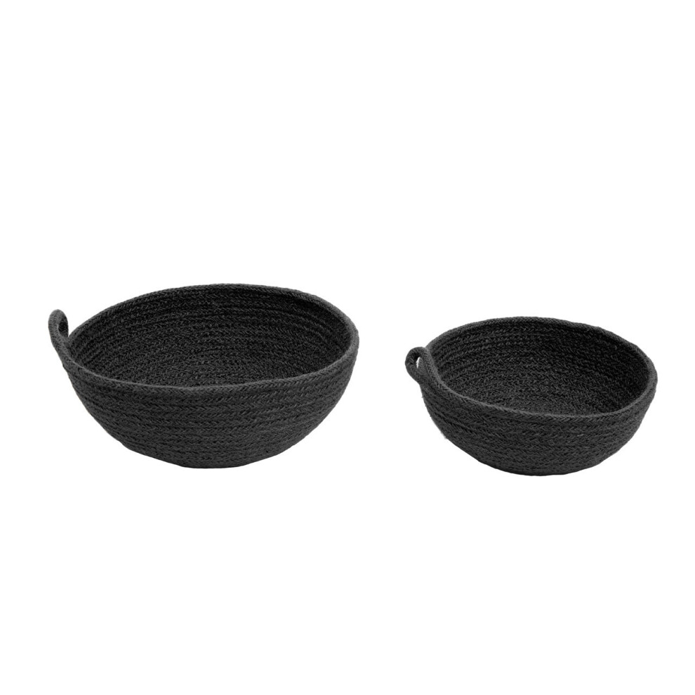 Lidi Set Of Two Jute Baskets, Round storage baskets