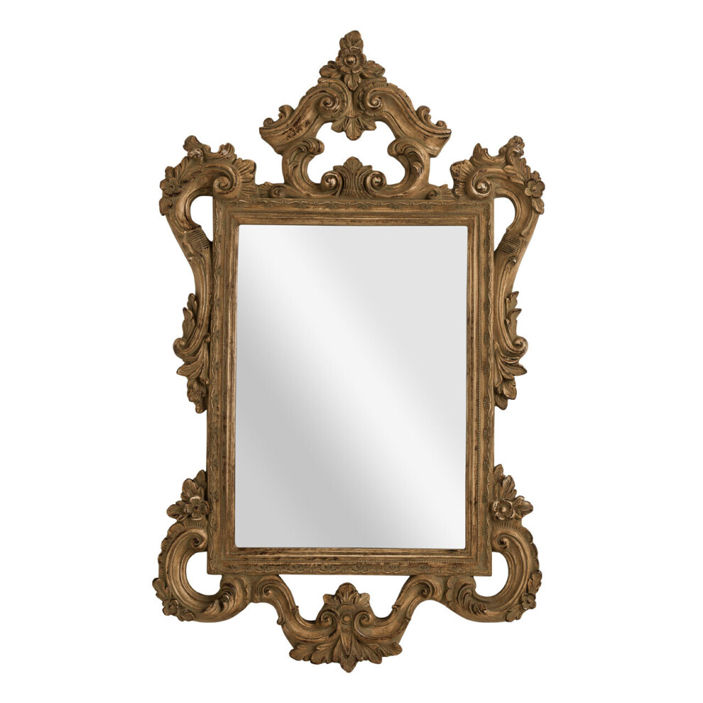 Premier Housewares Baroque Style Antique Finish Wall Mirror Gold