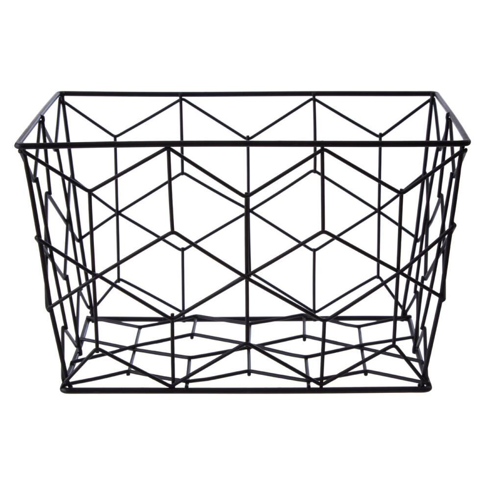 Premier Housewares Vertex Contour Storage Basket Black