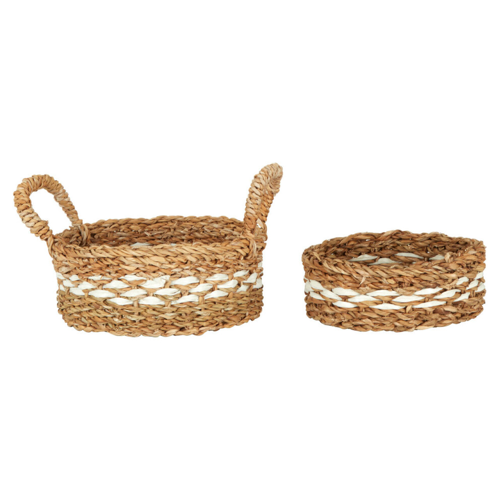 Premier Housewares Set of Two Low Seagrass Baskets
