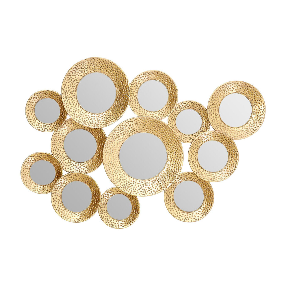 Premier Housewares Marcia Hammered Wall Mirror Gold