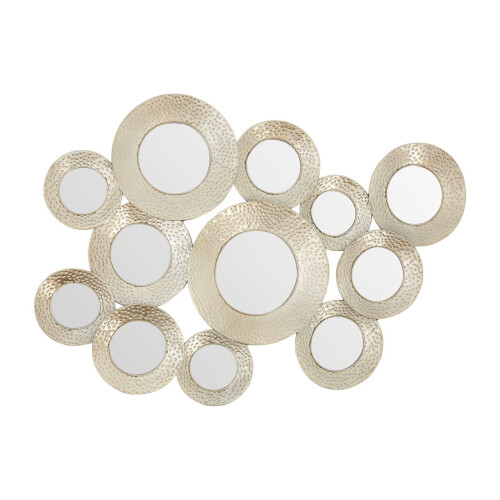Premier Housewares Premier Housewares Marcia Hammered Silver Wall Mirror