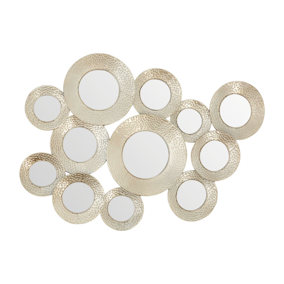 Premier Housewares Marcia Hammered Wall Mirror Silver