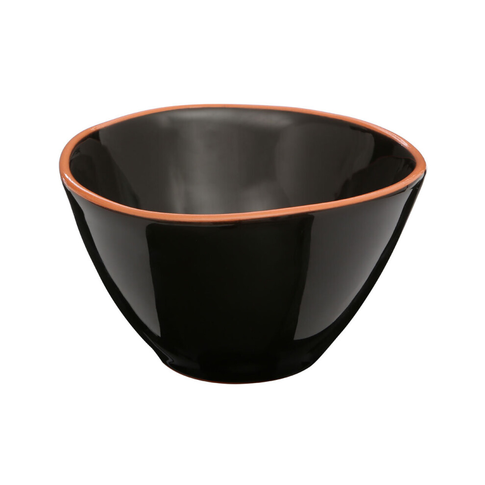 Premier Housewares Glazed Terracotta Calisto Cereal Bowl Black