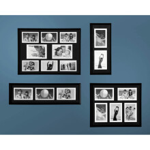 Premier Housewares 2 Picture 4 x 6" Black Plastic Photo Frame