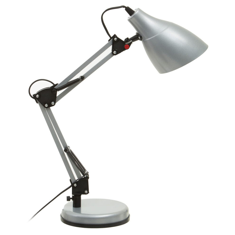 Premier Housewares Finley Silver Desk Lamp