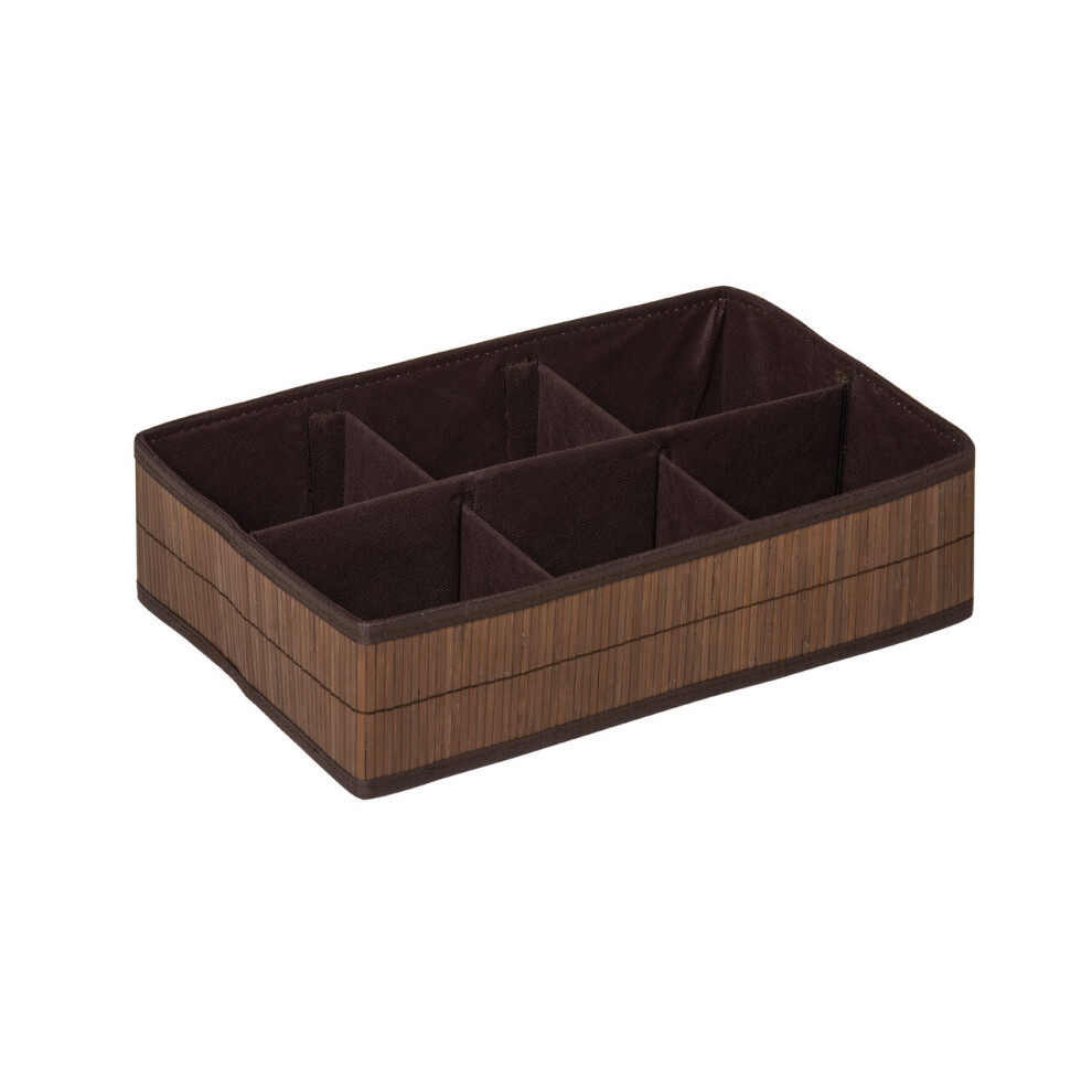 Kankyo 6 Sections Dark Brown Storage Box