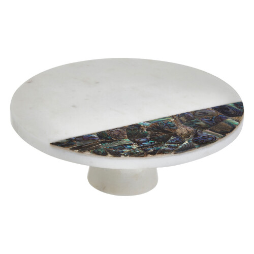 Premier Housewares Premier Housewares White Marble Round Cake Stand