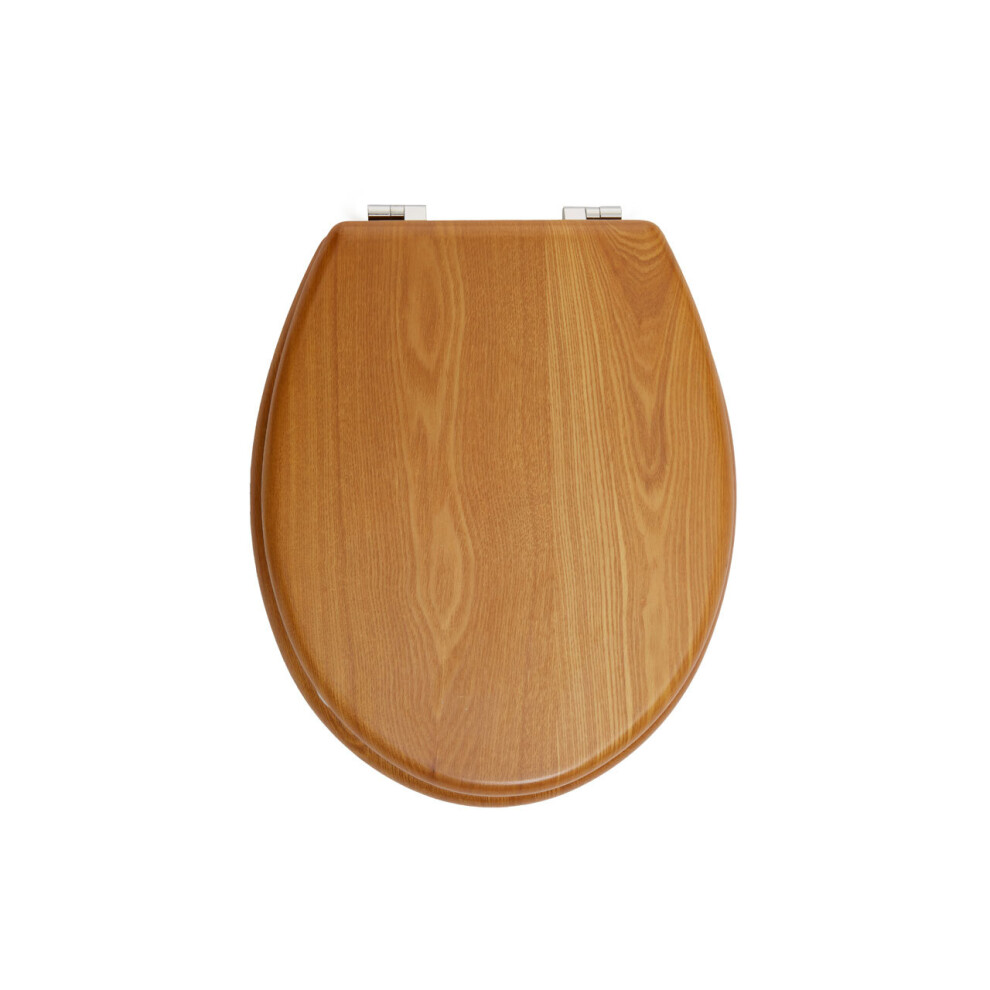 Premier Housewares Oak Toilet Seat Light