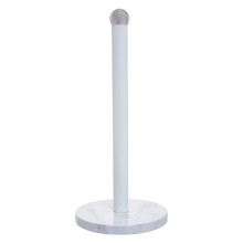 Practical White Marble Effect Stainless Steel Kitchen Roll Holder, Stylish Roll Holder, One Handed Use Holder