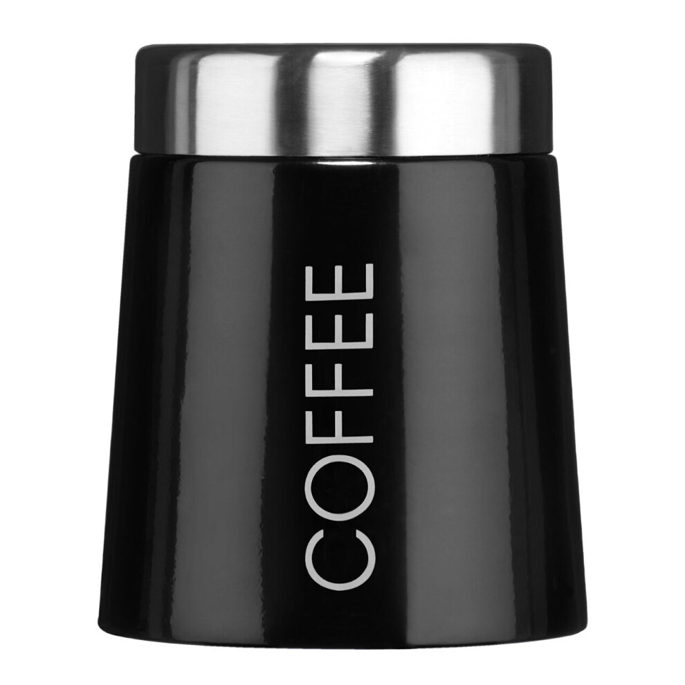 Premier Housewares Madison Enamel Coffee Canister Black
