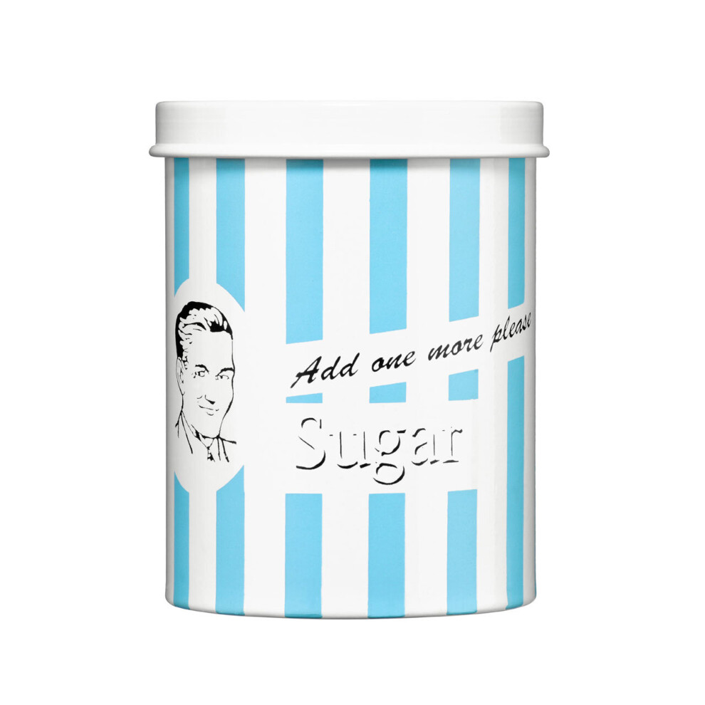 Candy Stripe Add one more please Blue Sugar Canister