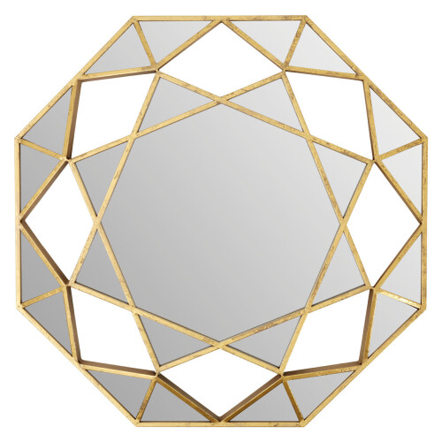 Premier Housewares Premier Housewares Marcia Gold Octagonal Wall Mirror
