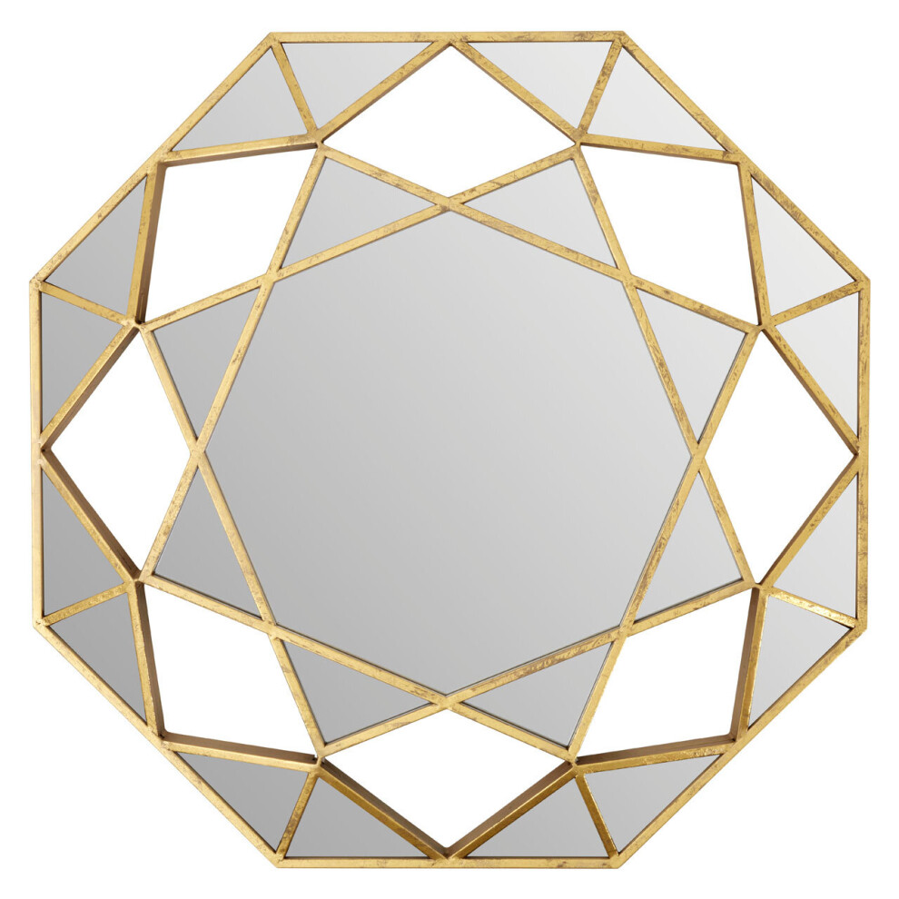 Premier Housewares Marcia Octagonal Wall Mirror Gold