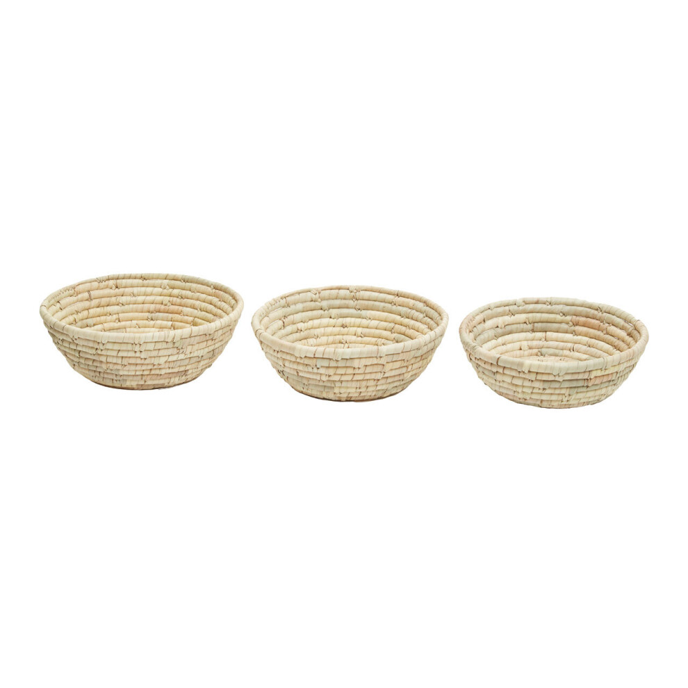 Premier Housewares Set of Three Palm Leaf Baskets