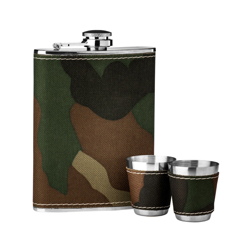 Premier Housewares Hip Flask Camouflage Design Set