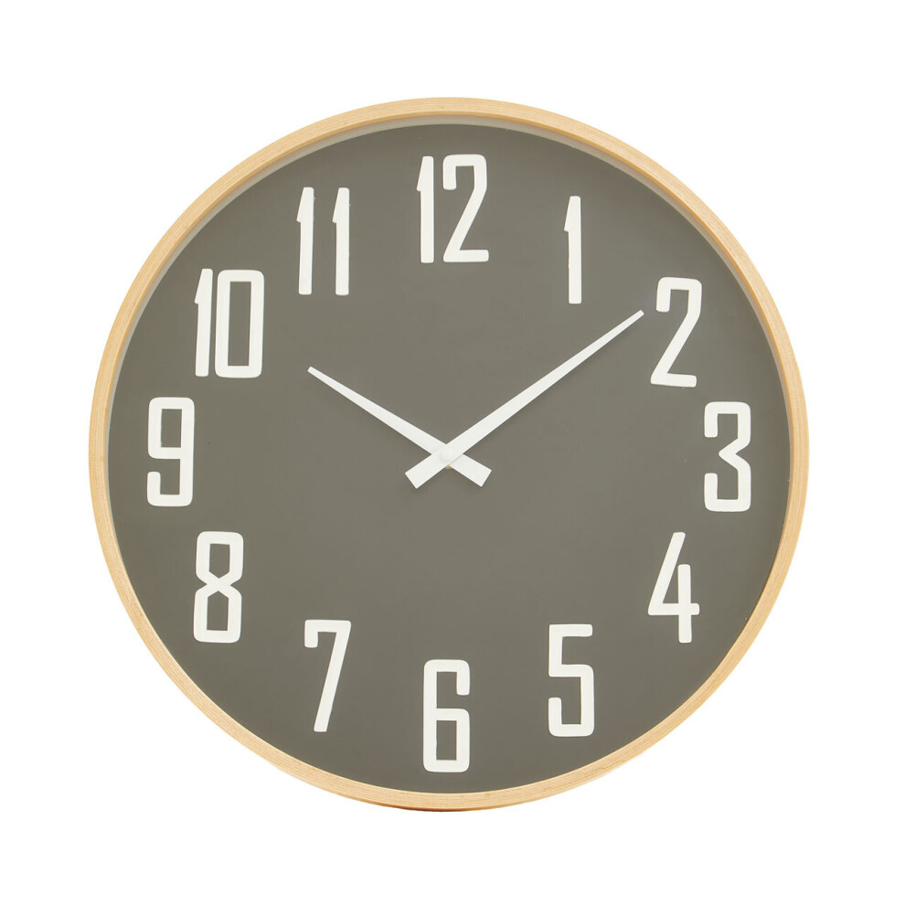 Premier Housewares Functional Wall Clock, Sleek And Sturdy Wall Clock For Kitchen, Lightweight Clock For Indoor Outdoor Black