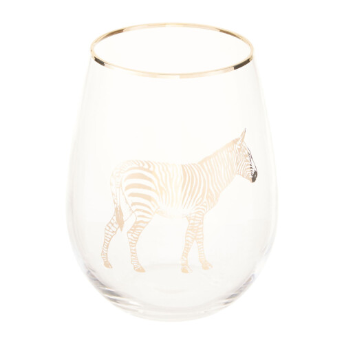 Premier Housewares Premier Housewares Zebra Stemless Wine Glass 1