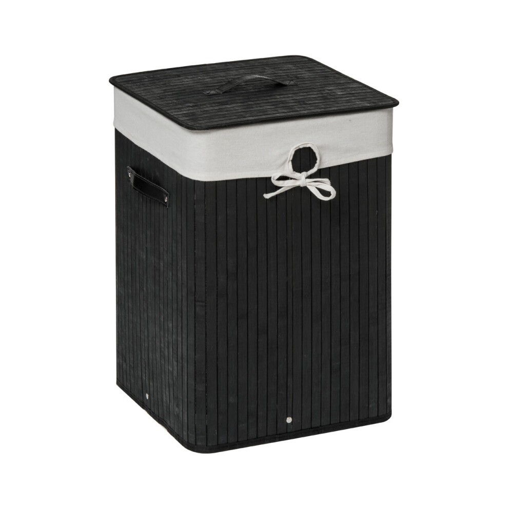 Premier Housewares Kankyo Black Square Laundry Hamper