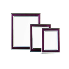 Premier Housewares Purple and Silver Photo Frames - Set of 3