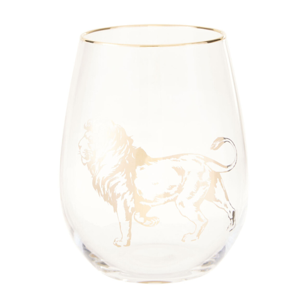 Premier Housewares Lion Stemless Wine Glass