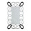 Premier Housewares Premier Housewares Black and Silver Scroll Design Wall Mirror 1